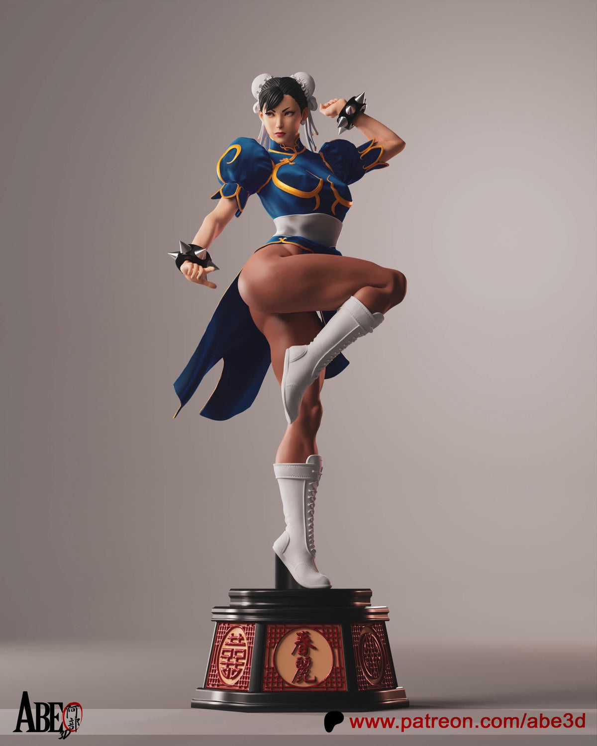 Chun Li NSFW 3D Printed Statue – Mature Martial Artist Resin Collectible, Made to Order for Adult Collectors & Fans