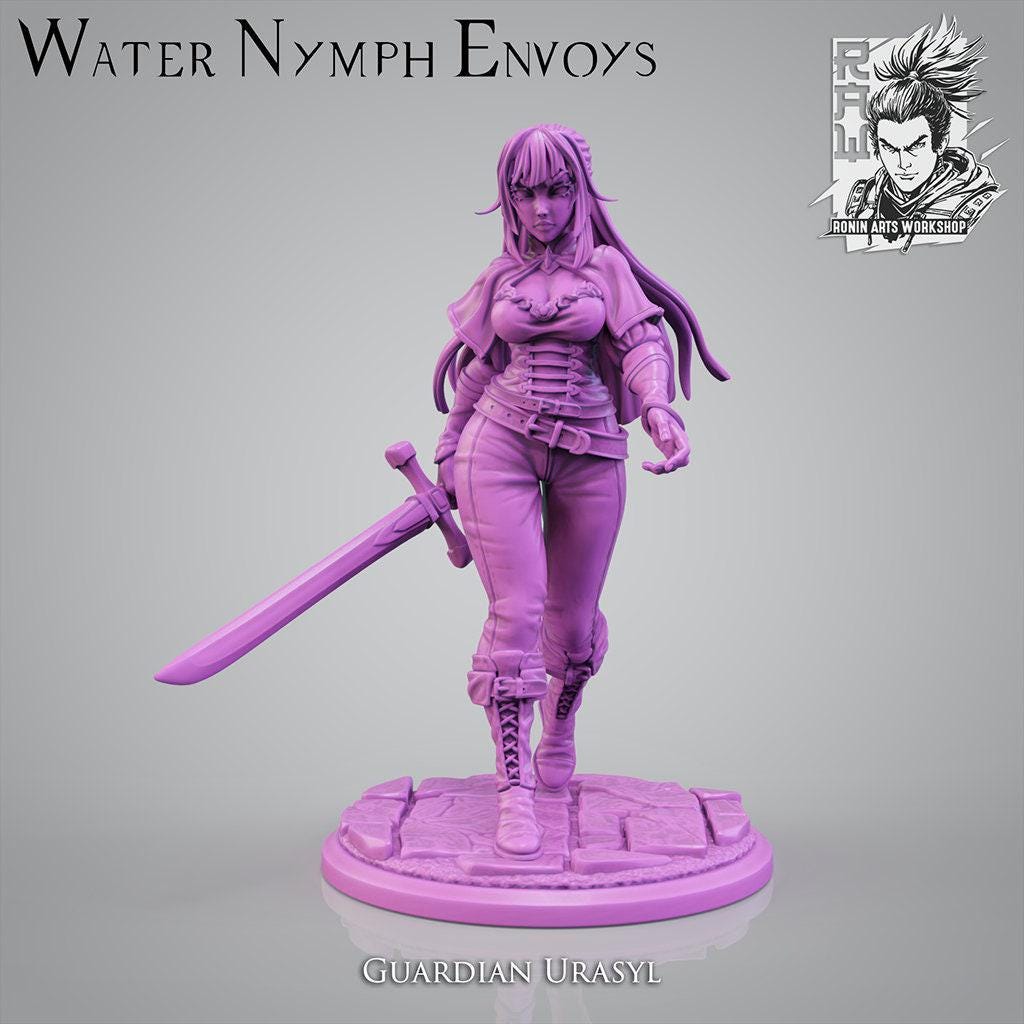 Water Nymph Envoys Miniatures - 35mm Mermaid Collectible Figurines for Dungeons & Dragons, Pathfinder, Tabletop Gaming Decor