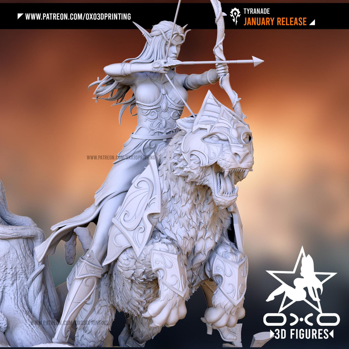 Tyrande Whisperwind NSFW 3D Printed Statue – Mature Fantasy Resin Collectible, Made to Order for Adult Collectors & Fans