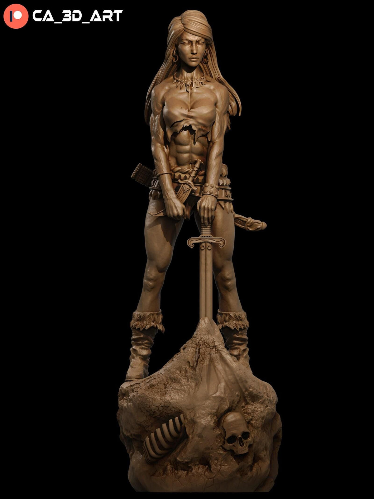 Female Conan NSFW 3D Printed Statue – Mature Hyborian Barbarian Resin Collectible, Made to Order for Adult Collectors