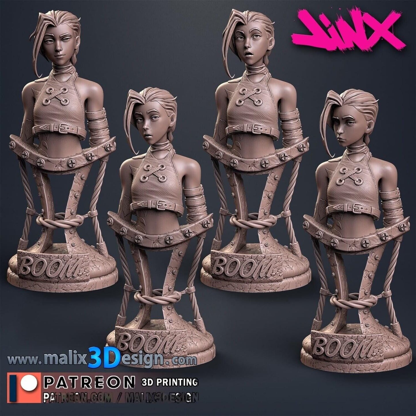 Jinx Fanart Collectible Bust Miniature