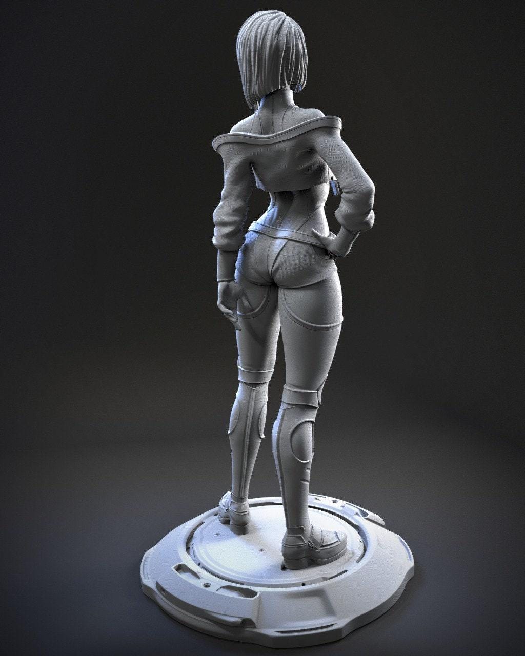Lucy NSFW 3D Printed Statue – Mature Cyberpunk Edgerunners Resin Collectible, Made to Order for Adult Collectors & Fans