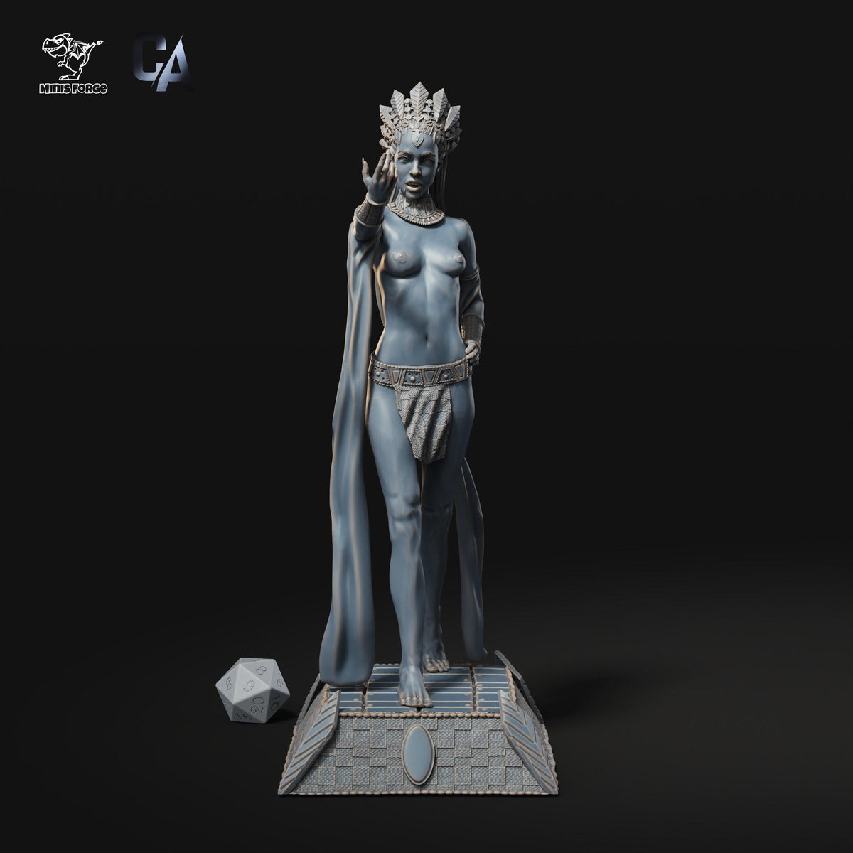 Empress Akasha NSFW 3D Printed Statue – Mature Vampire Queen Resin Figure, Made to Order for Adult Collectors & Fans