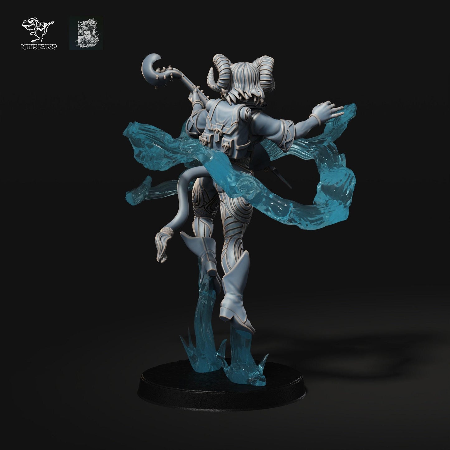 Shainda Tiefling Bard: A Captivating 3D-Printed Miniature for DnD, Pathfinder, and Tabletop Adventures 35 mm