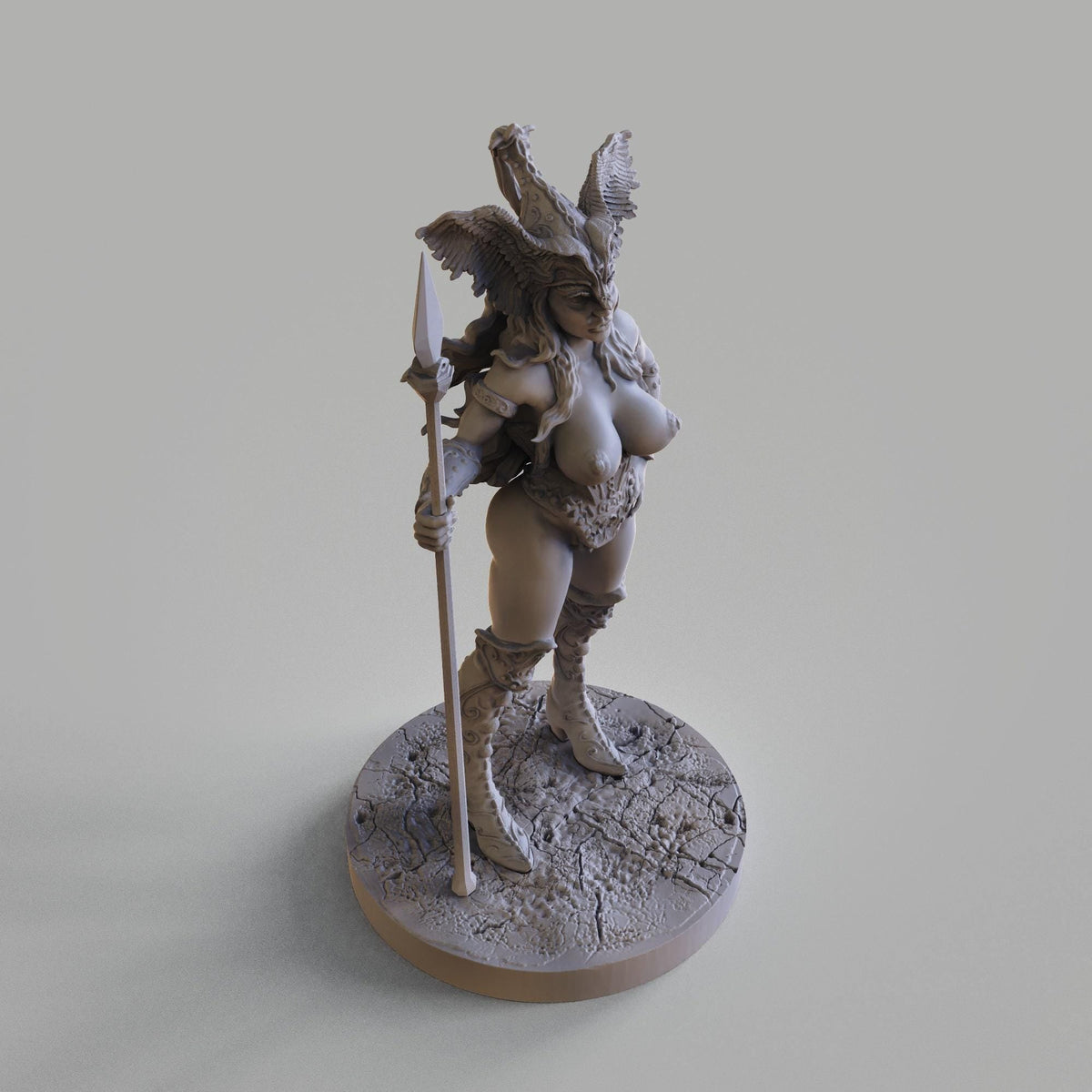 Valkyria NSFW 3D Printed Statue – Mature Norse Warrior Maiden Resin Collectible, Made to Order for Adult Collectors