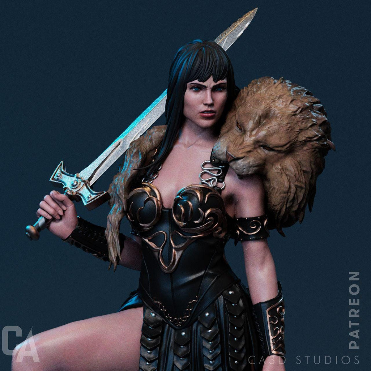 Xena Warrior Princess NSFW 3D Printed Statue – Mature Fantasy Resin Collectible, Made to Order for Adult Collectors