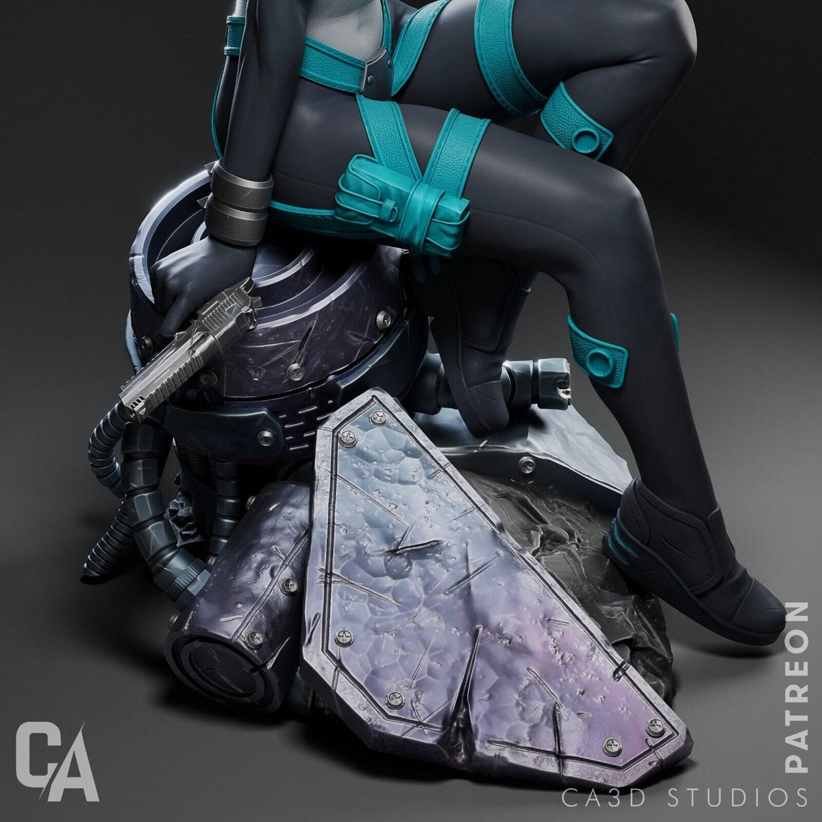 Domino Marvel NSFW 3D Printed Statue – Mature Comic Book Mercenary Resin Collectible, Made to Order for Adult Collectors