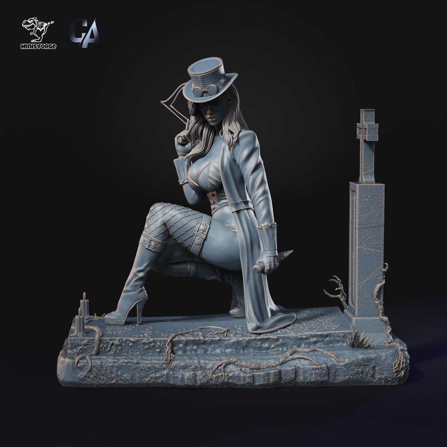 Liesel van Helsing 3D Printed Collectible Statue: Exquisite Monster Hunter Figure for Fans