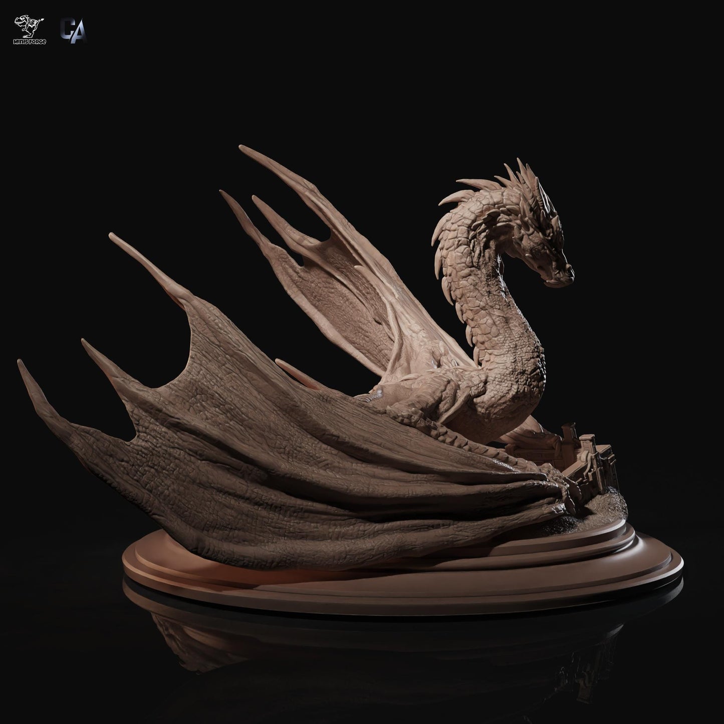 Smaug the Dragon: Epic 3D Printed Figurine - Detailed Middle-Earth Collectible