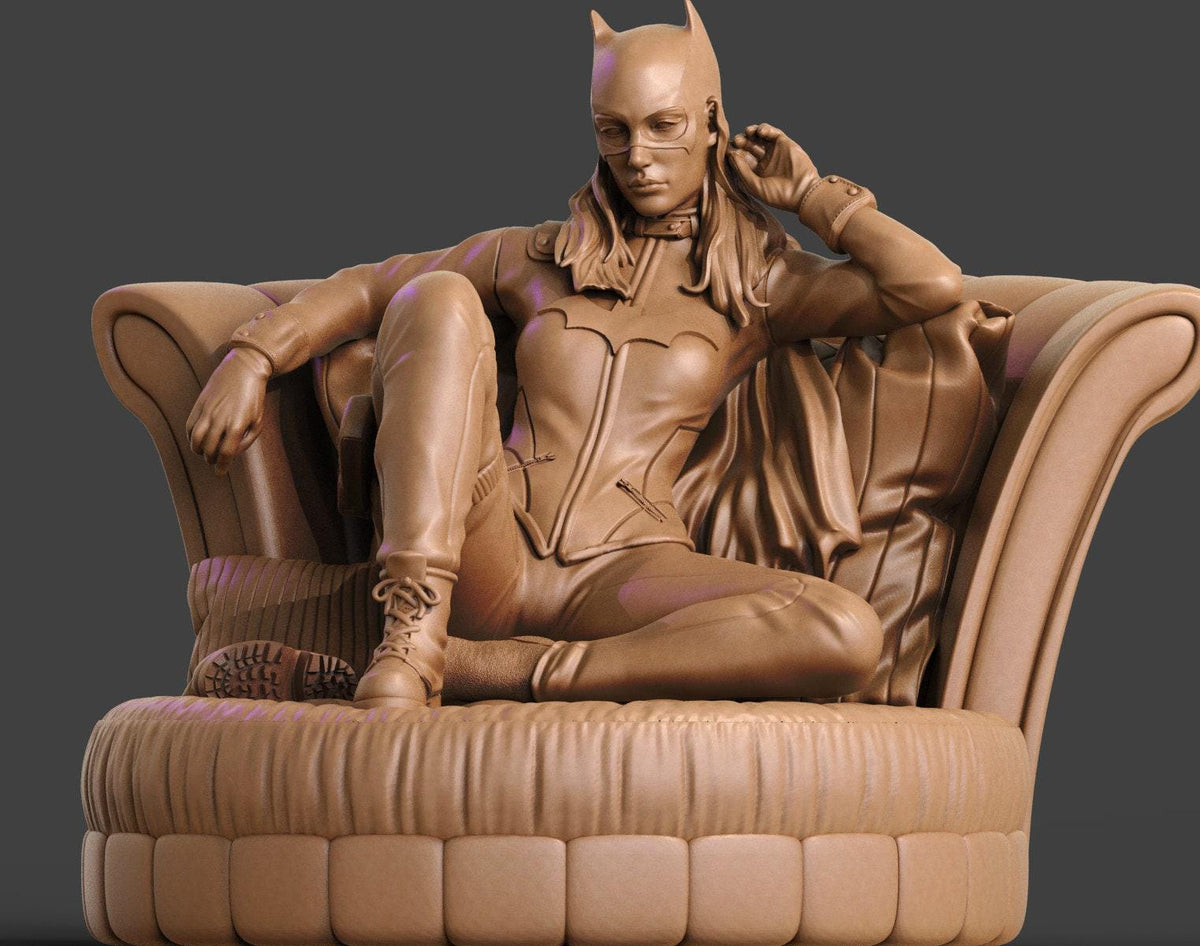 Batwoman NSFW 3D Printed Statue – Mature Gotham Vigilante Resin Collectible, Made to Order for Adult Collectors & Fans