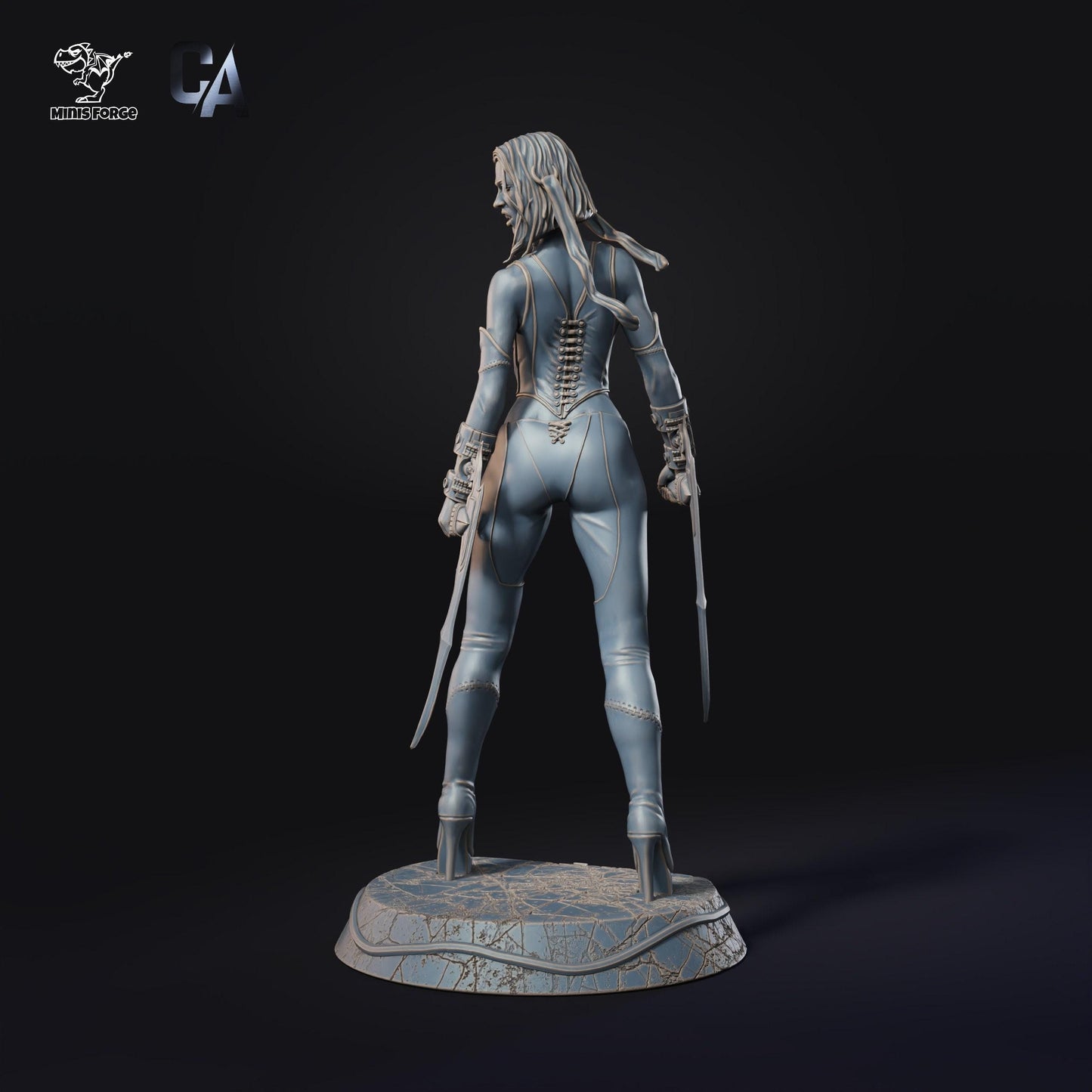 Blood Rayne Collectible Fanart Statue, 3D Printed Miniature, NSFW