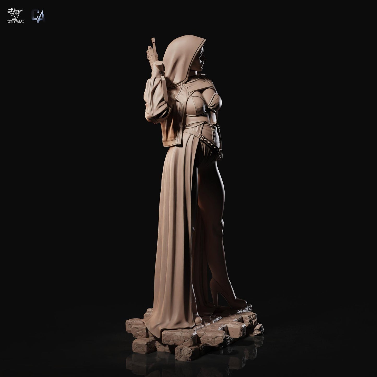 Nun with Gun Fanart Statue: Premium 3D Printed Resin Collectible Figure – Unique & Detailed
