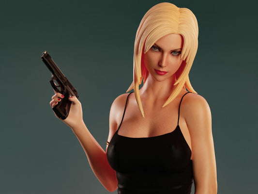 Aya Brea NSFW 3D Printed Statue – Mature Parasite Eve Investigator Resin Collectible, Made to Order for Adult Collectors