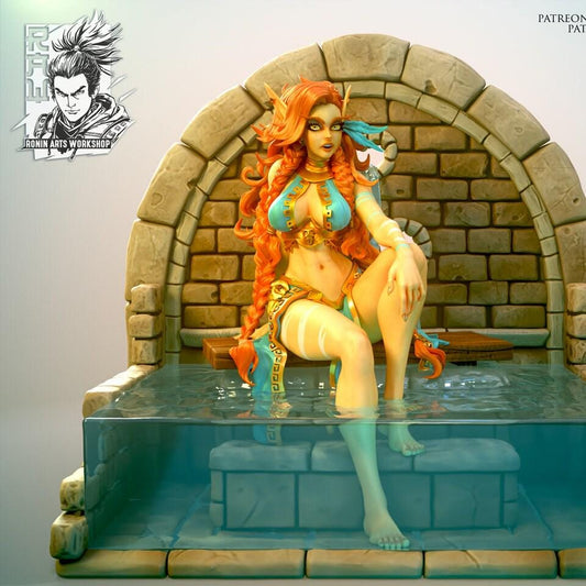 Pinup Kizadi NSFW 3D Printed Statue – Mature Playful Pin-Up Resin Collectible, Made to Order for Adult Collectors & Fans
