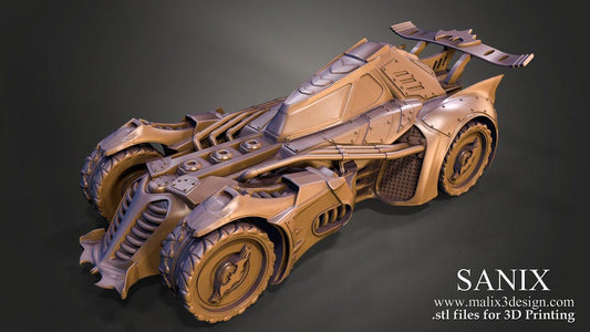 Batmobil NSFW 3D Printed Statue – Mature Gotham City Car Resin Collectible, Made to Order for Adult Collectors & Fans