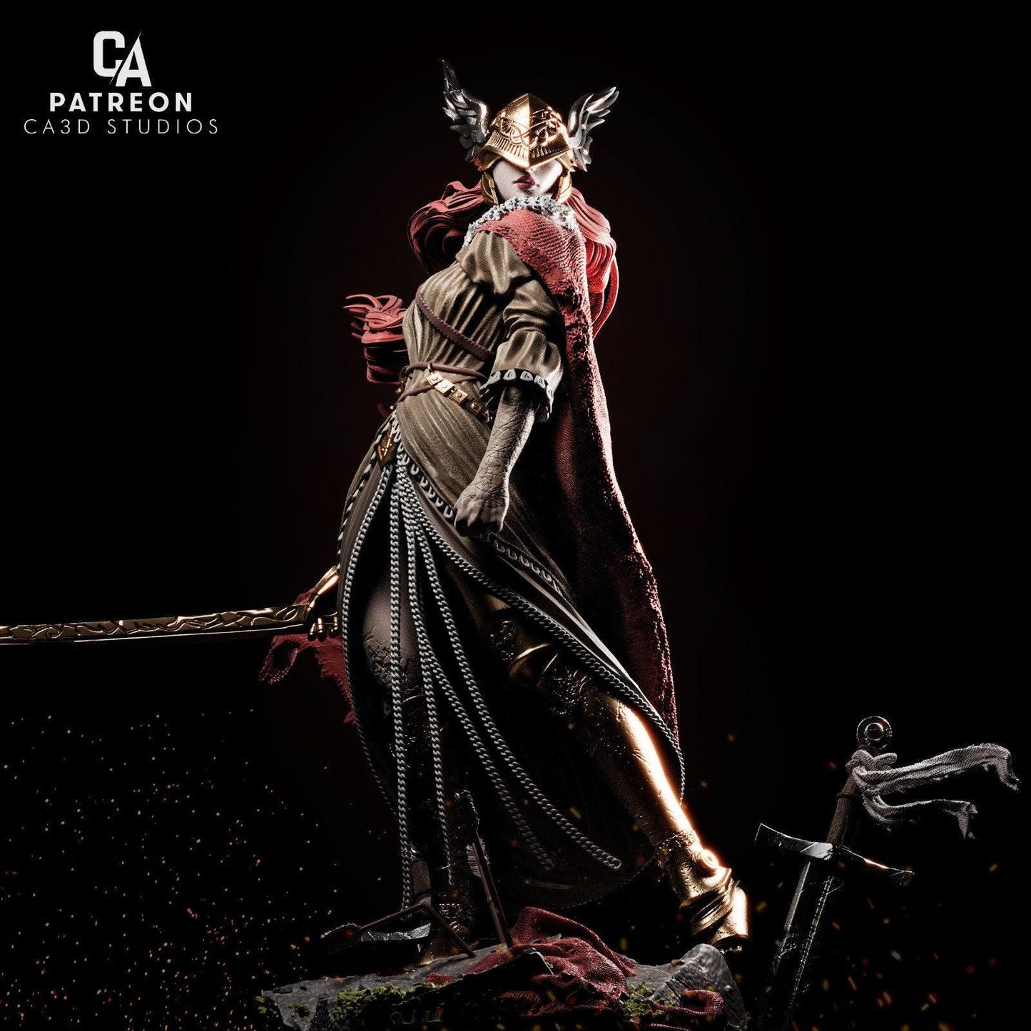Malenia: 3D-Printed Collectible Statue, Blade of Miquella Figure