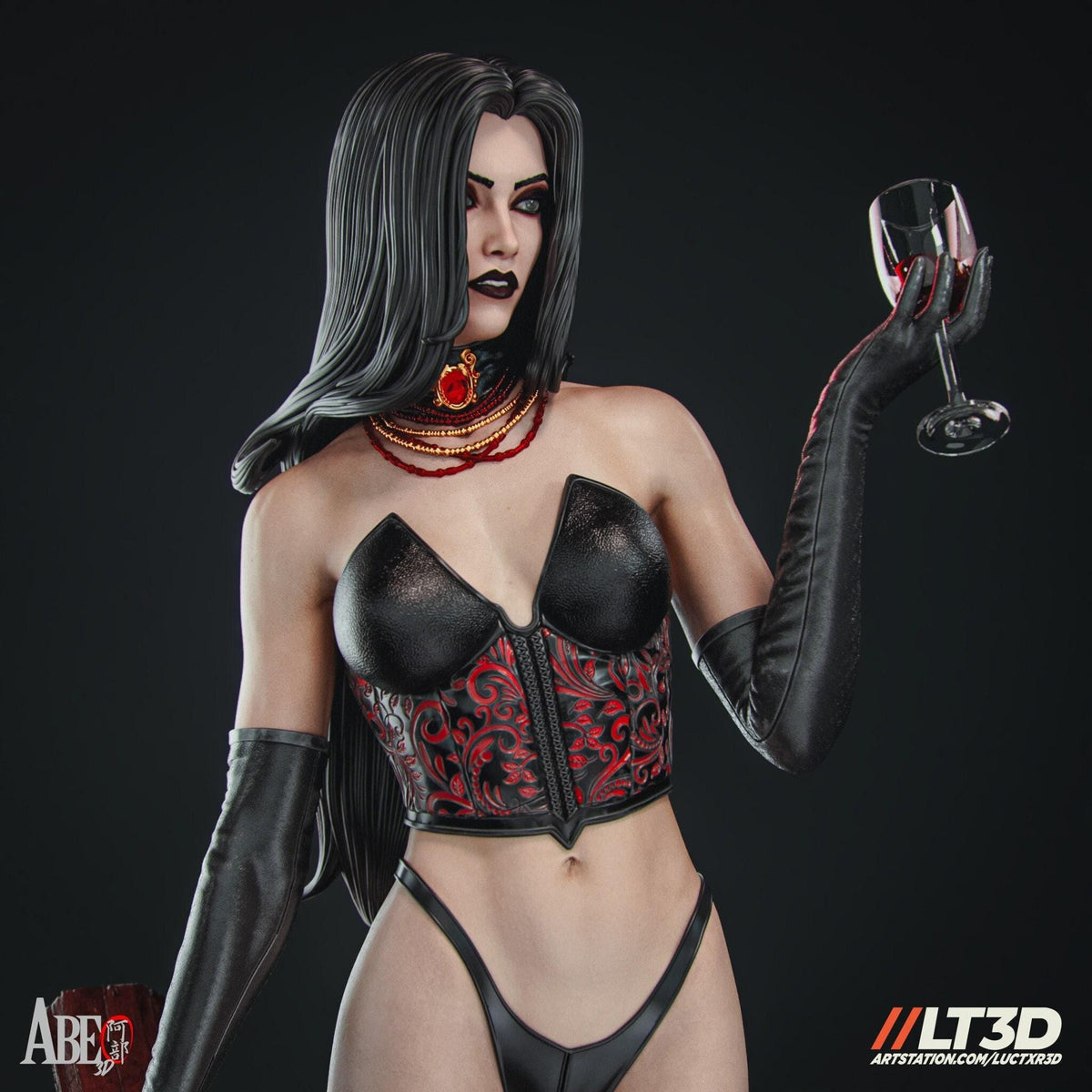 Selene Underworld NSFW 3D Printed Statue – Mature Vampire Hunter Resin Collectible, Made to Order for Adult Collectors