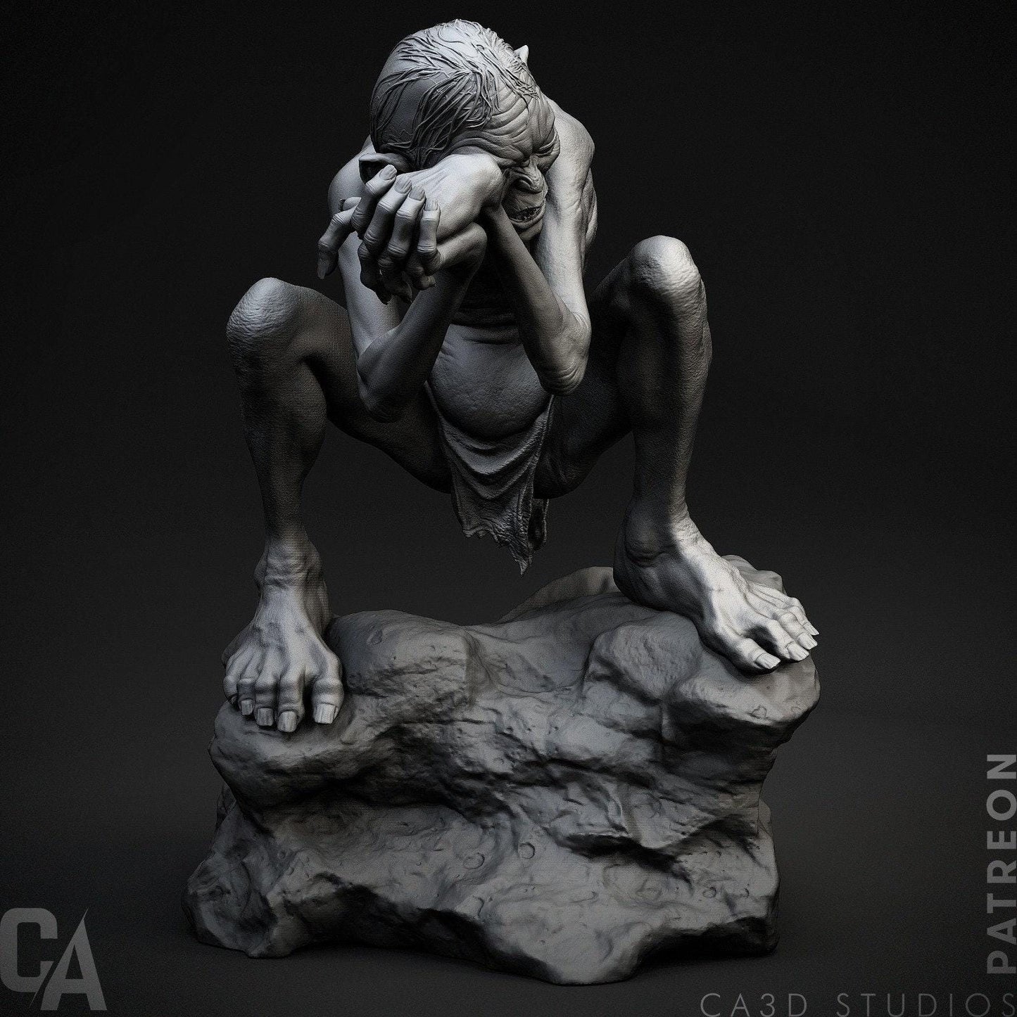 Gollum Resin Statue | Painted or Unpainted Lord of the Rings Collectible