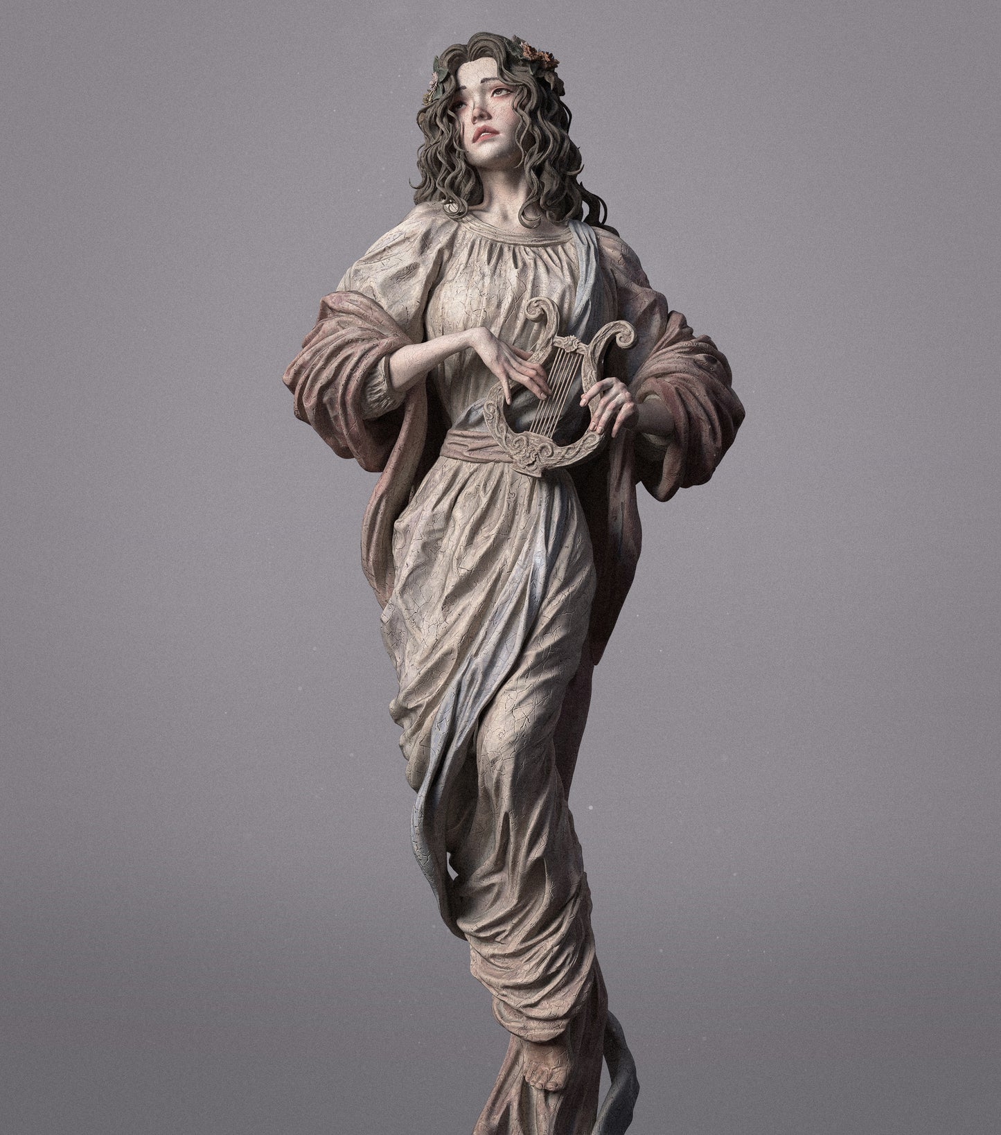 Modern Art & History: Greek Muse 3D Printed Collectible Figure - High-Quality Resin Statue for Art Lovers