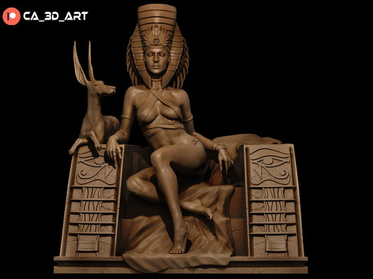 Cleopatra NSFW 3D Printed Statue – Mature Historical Pin-Up Resin Collectible, Made to Order for Adult Collectors & Fans