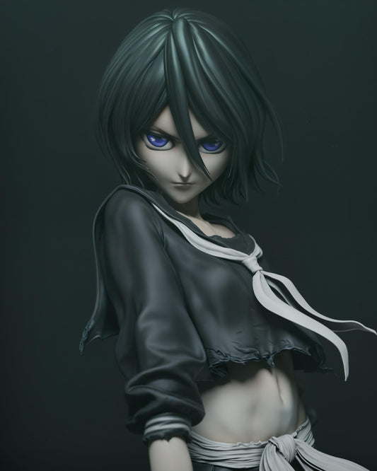 Rukia Collectible Statue Hand-Painted 3D Resin Figure - Ready-to-Display Soul Reaper, Bleach Anime Memorabilia, Zanpakuto Art, scale 1/10
