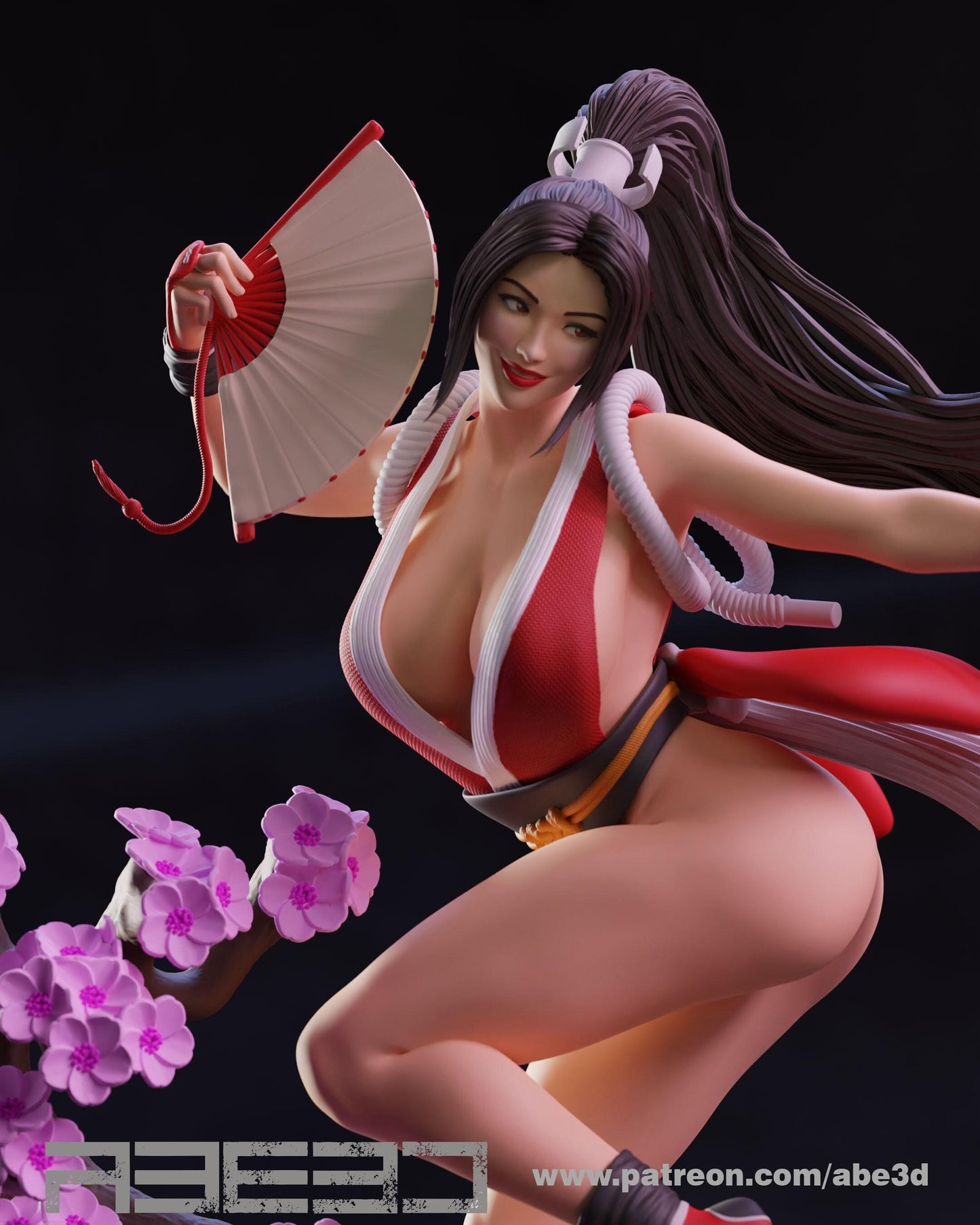 Fiery Passion: Mai Shiranui 3D Print Collectible – Dynamic Figure for Adult King of Fighters Fans (NSFW)