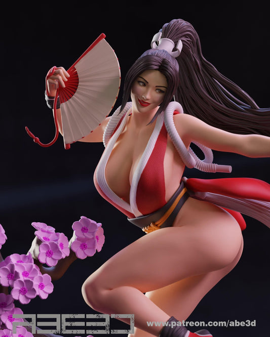 Mai Shiranui NSFW 3D Printed Statue – Mature King of Fighters Icon Resin Collectible, Made to Order for Adult Collectors