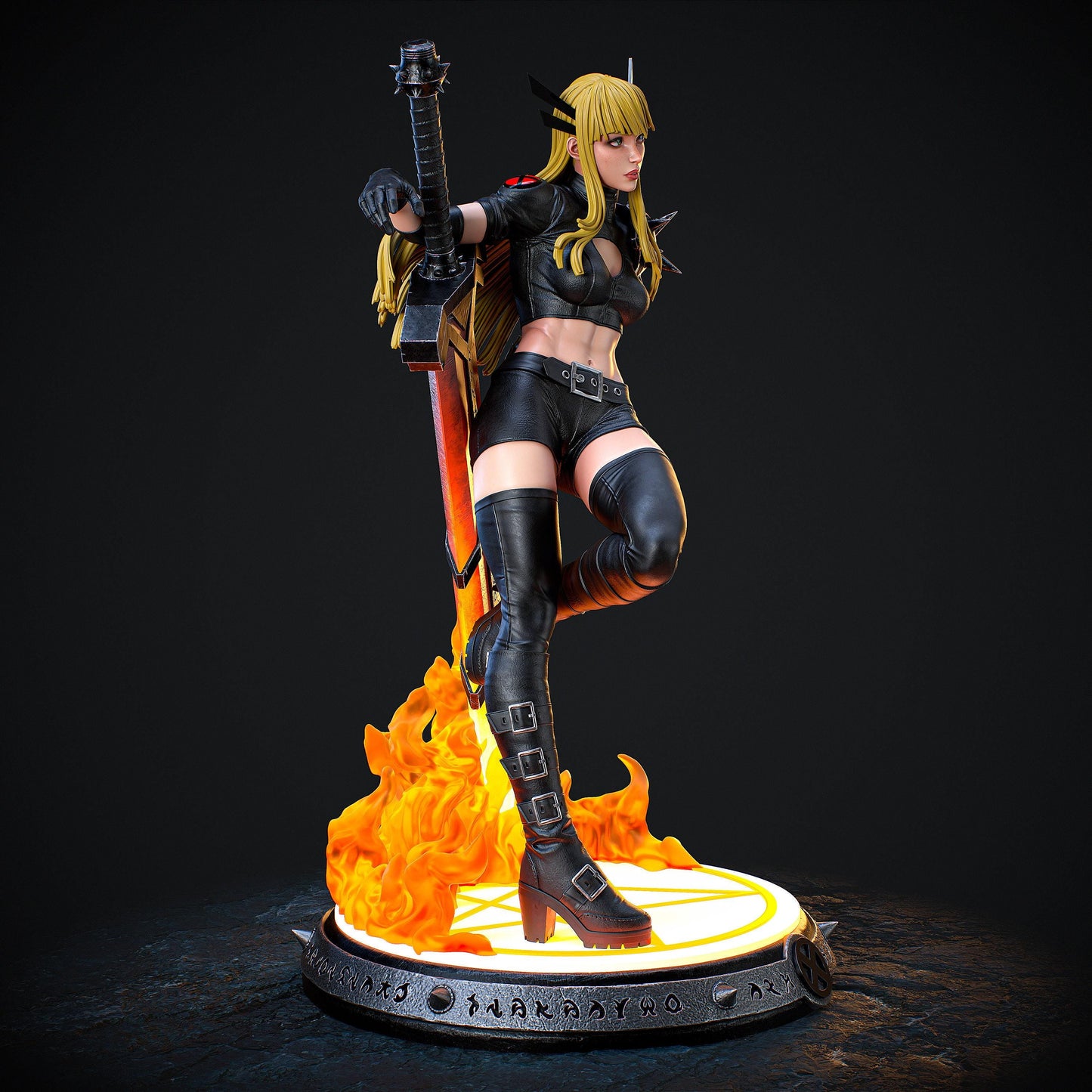 Magik 3D Printed Collectible Miniature Statue: X-Men Heroine Figure