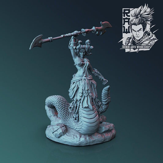 Gorgone Sasskia NSFW 3D Printed Statue – Mature DnD Gorgon Resin Collectible, Made to Order for Adult Collectors & Fans
