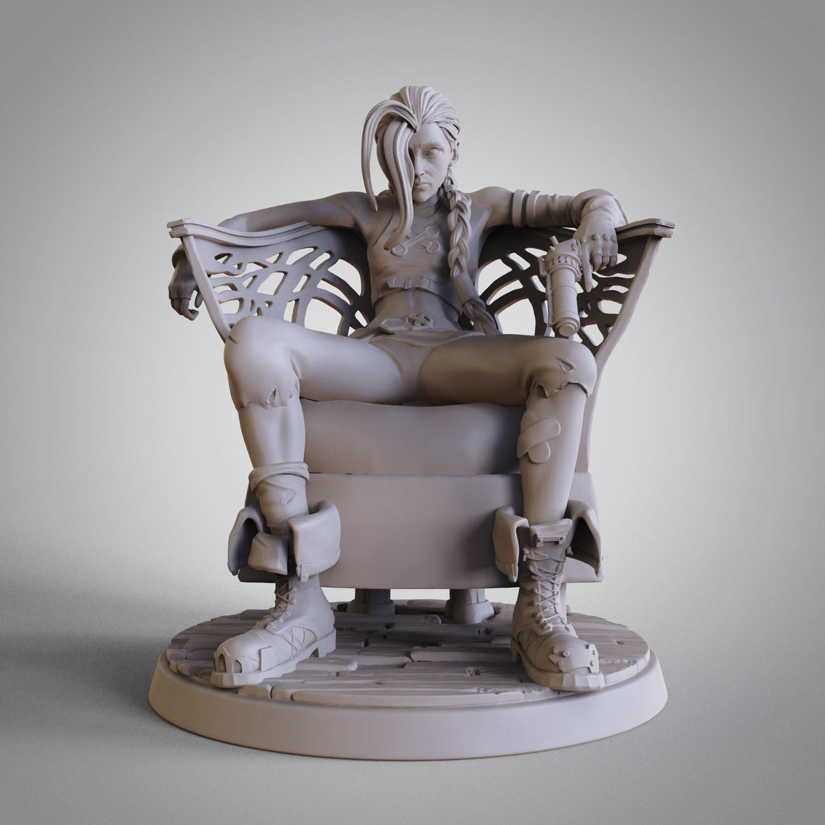 Jinx NSFW 3D Printed Statue – Mature Arcane Champion Resin Collectible, Made to Order for Adult Collectors and Hobbyists