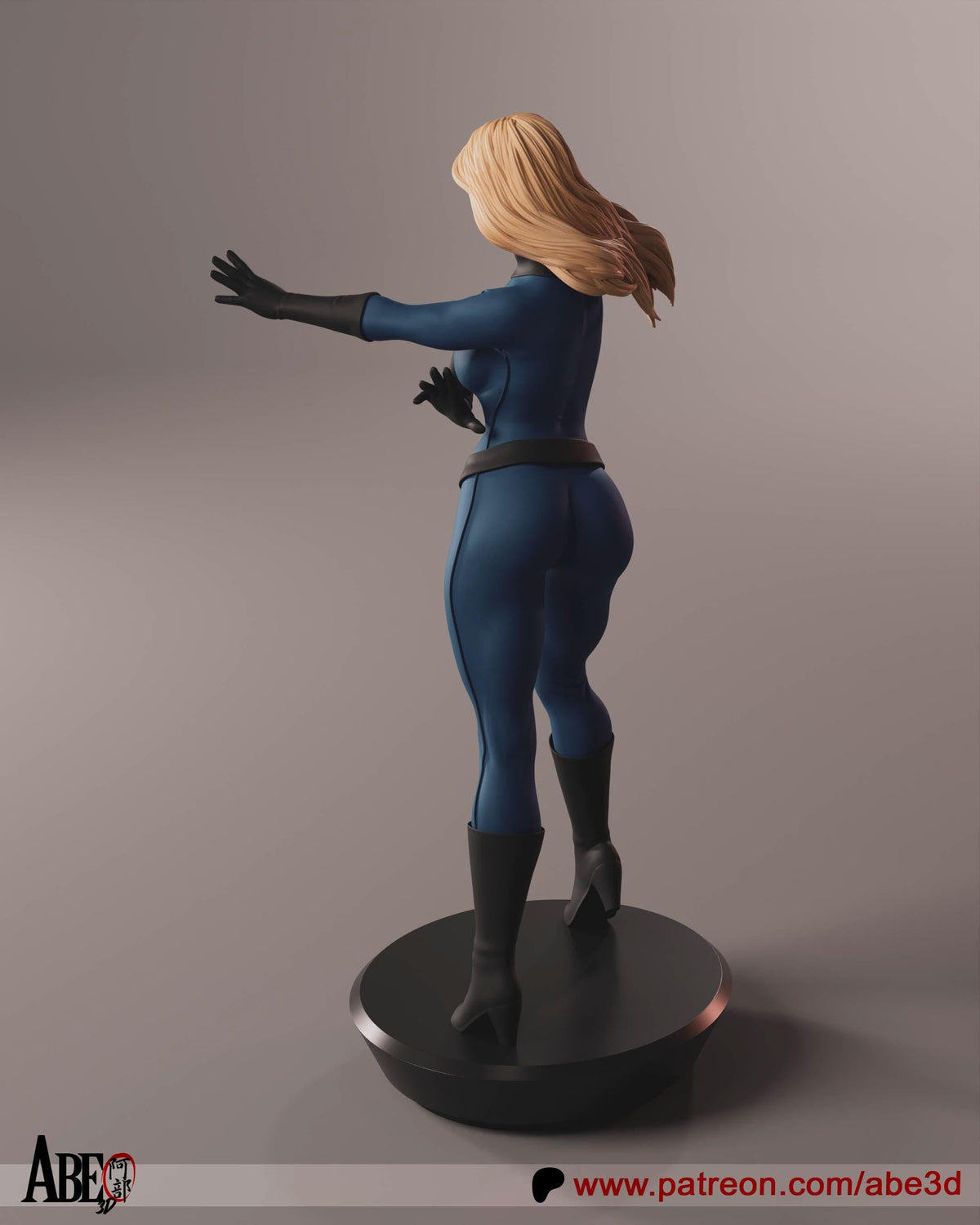 Sue Storm Marvel NSFW 3D Printed Statue – Mature Fantastic Heroine Resin Collectible, Made to Order for Adult Collectors