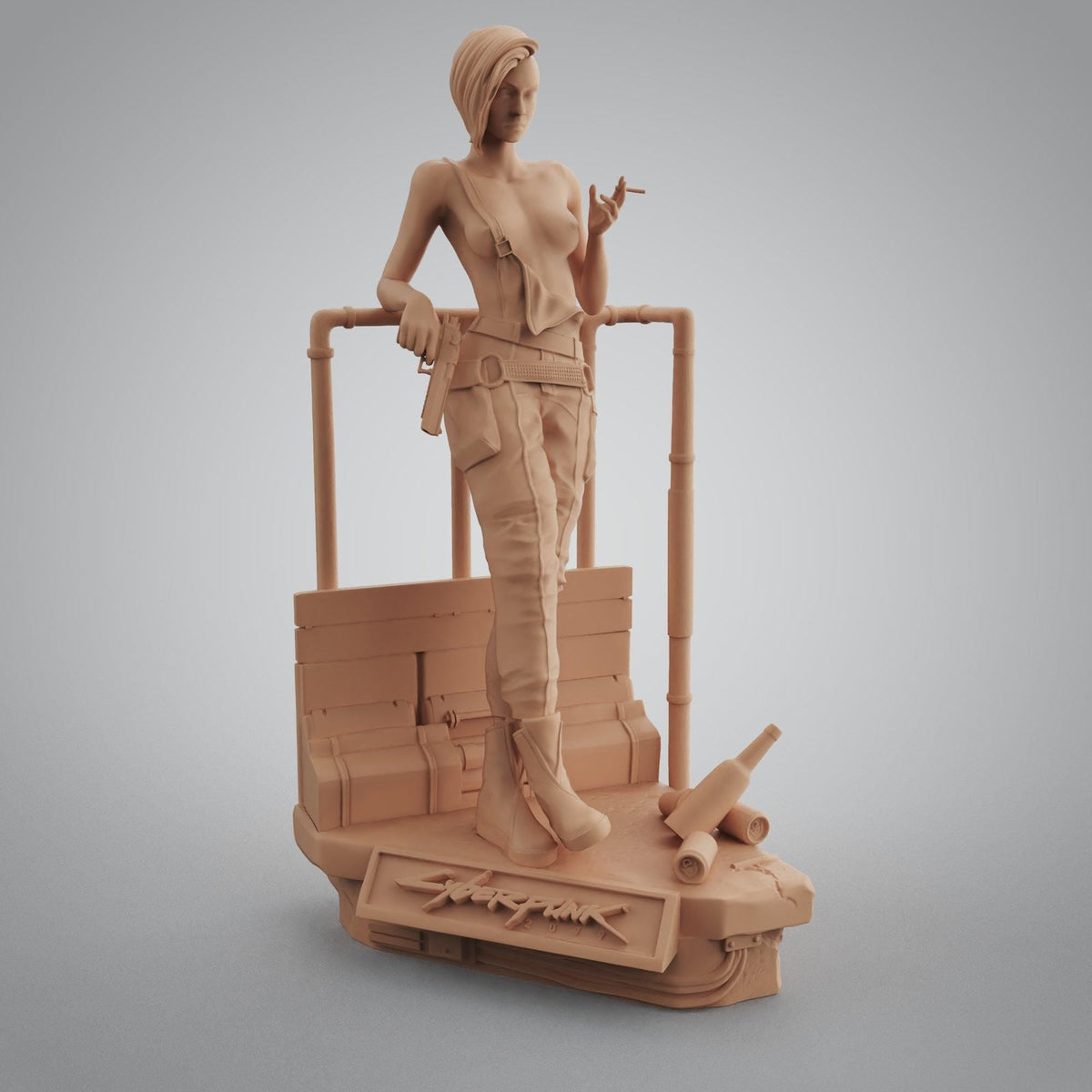 Judy Alvarez NSFW 3D Printed Statue – Mature Mox Braindance Expert Resin Collectible, Made to Order for Adult Collectors