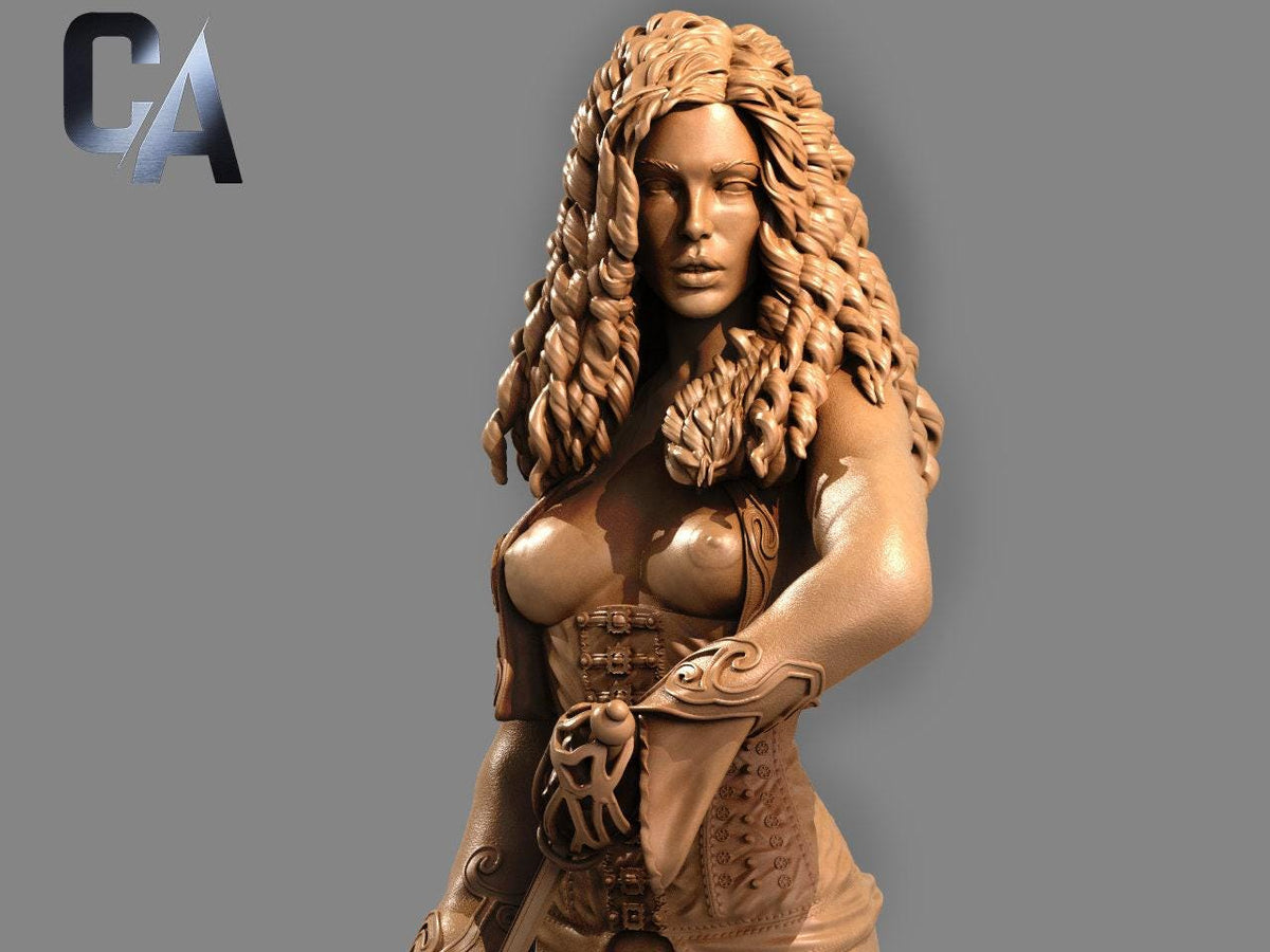 Anna Valerious NSFW 3D Printed Statue – Mature Gothic Movie Hunter Resin Collectible, Made to Order for Adult Collectors