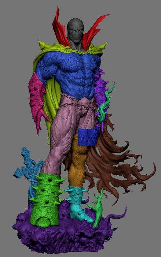 Spawn NSFW 3D Printed Statue – Mature Supernatural Comic Anti-Hero Resin Collectible, Made to Order for Adult Collectors