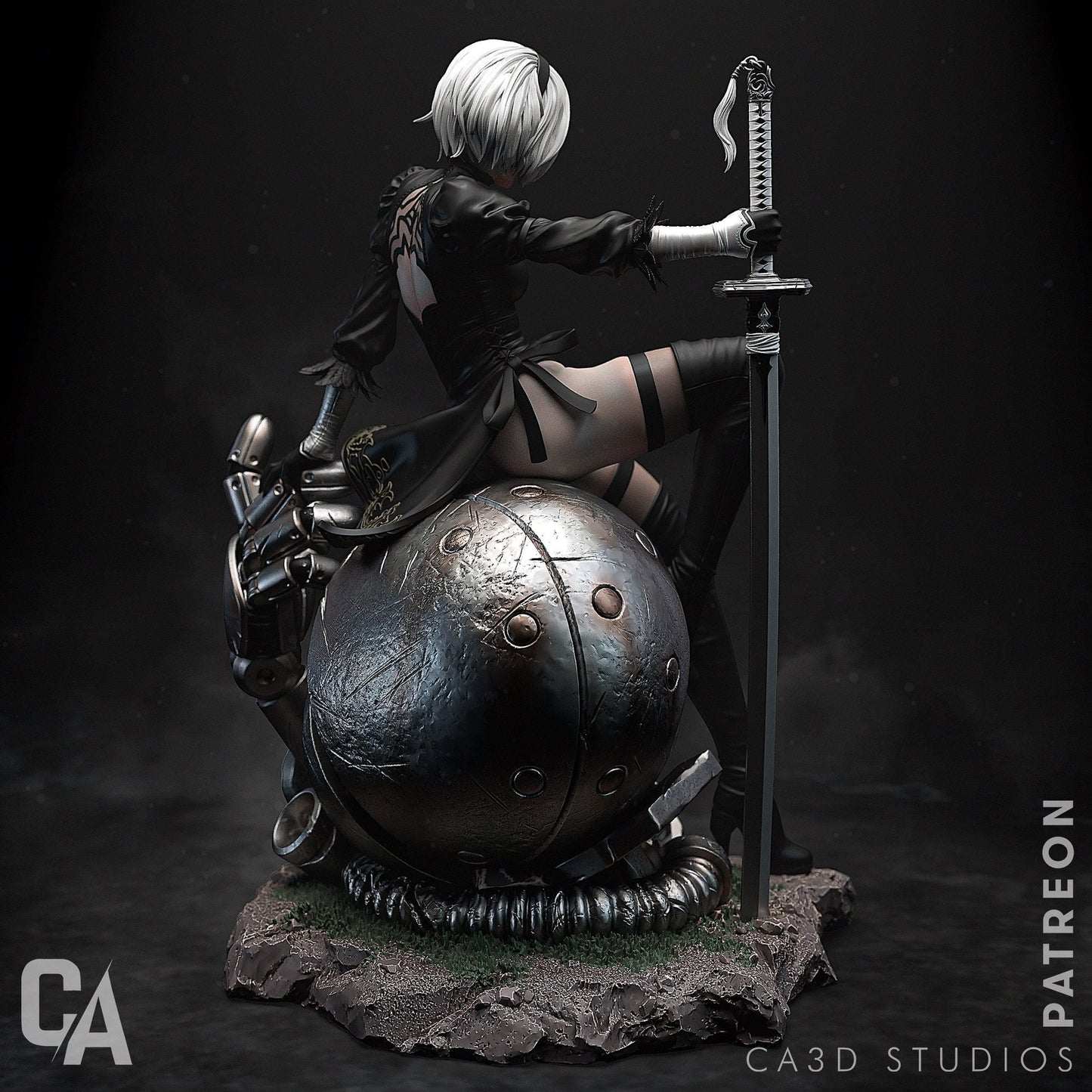 Immerse in Nier Automata: 2B Collectible Statue - Hand Painted or Unpainted Resin Kit with Optional NSFW