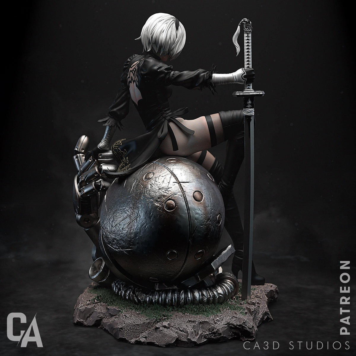 2B Nier Automata NSFW 3D Printed Statue – Mature Sci-Fi Resin Collectible, Made to Order for Adult Collectors & Fans