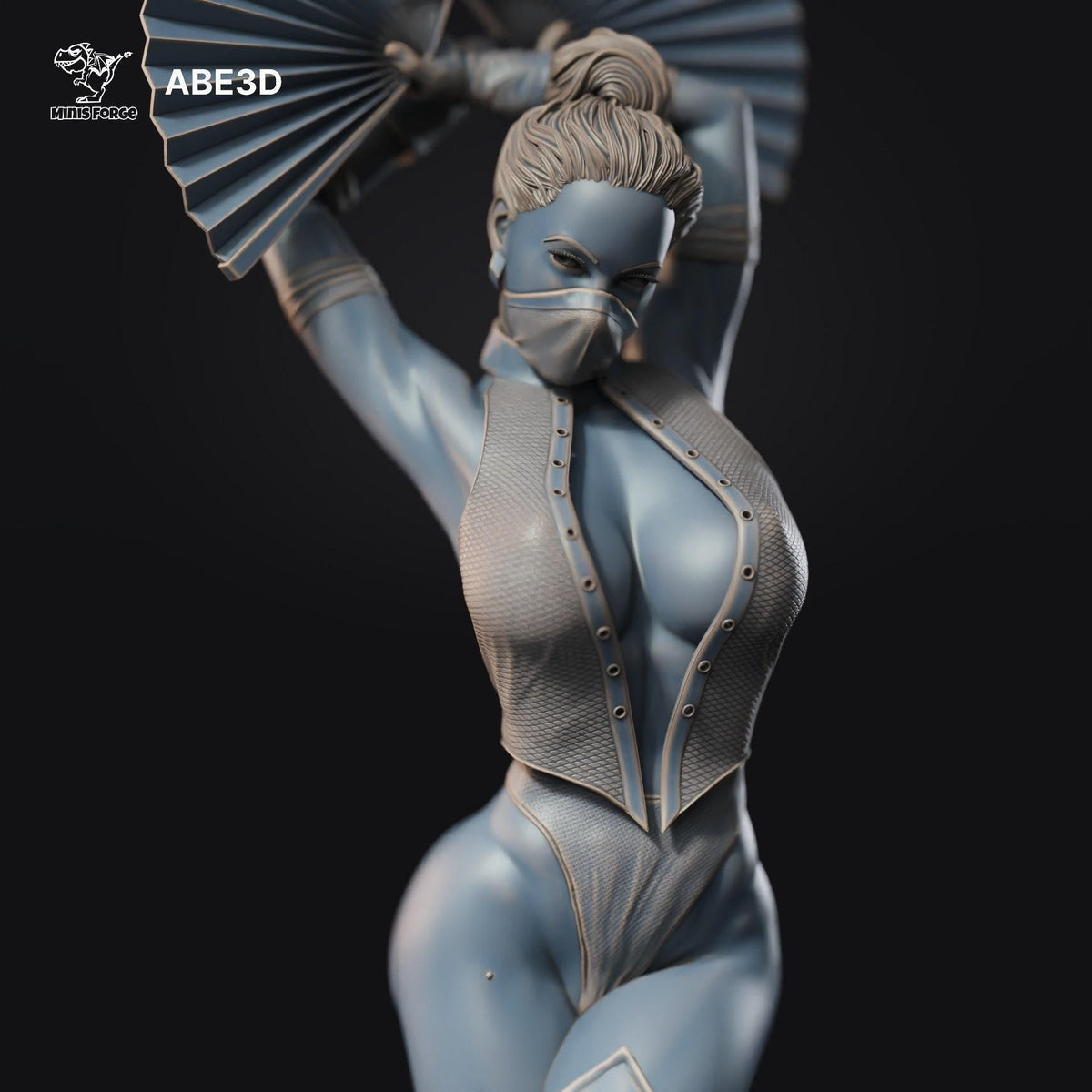 Kitana Mortal Kombat NSFW 3D Printed Statue – Mature Fighting Game Resin Collectible, Made to Order for Adult Collectors