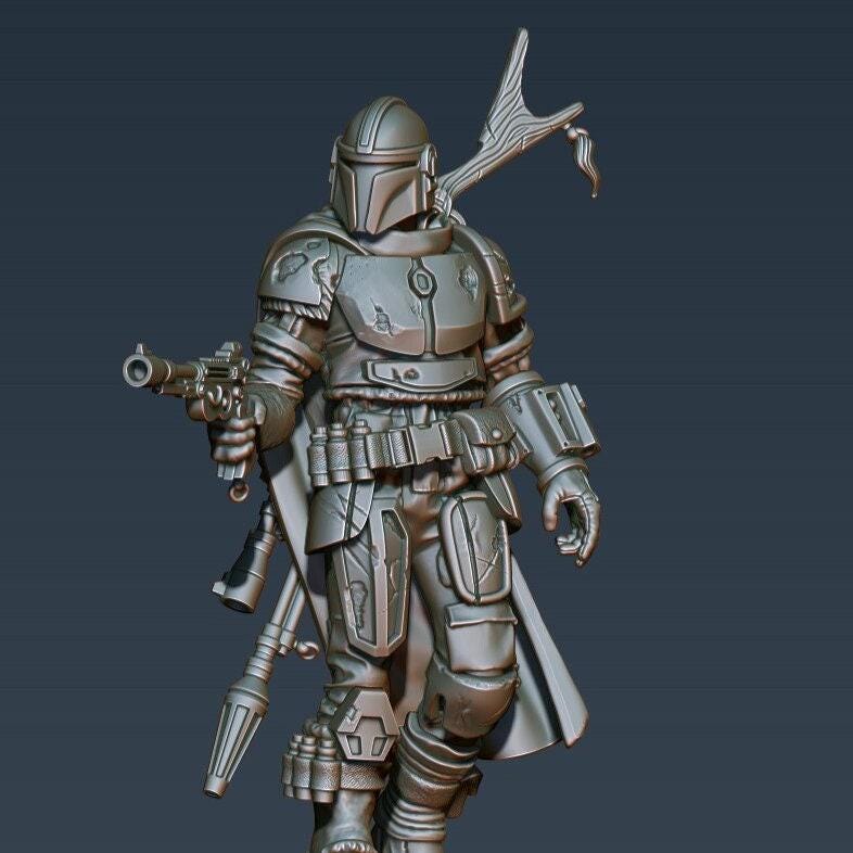 Bounty Hunter 3d print Fanart Collectible Miniature RPG Miniatures Tabletop Games ttrpg wars
