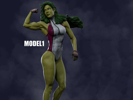 She-Hulk Collectible Resin Statue – Painted or Unpainted Model Kit for Marvel Fans