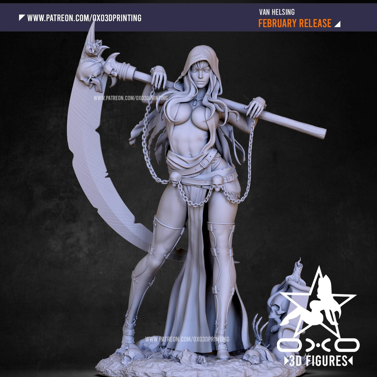 Van Helsing NSFW 3D Printed Statue – Mature Horror Resin Collectible, Made to Order for Adult Collectors and Hobbyists