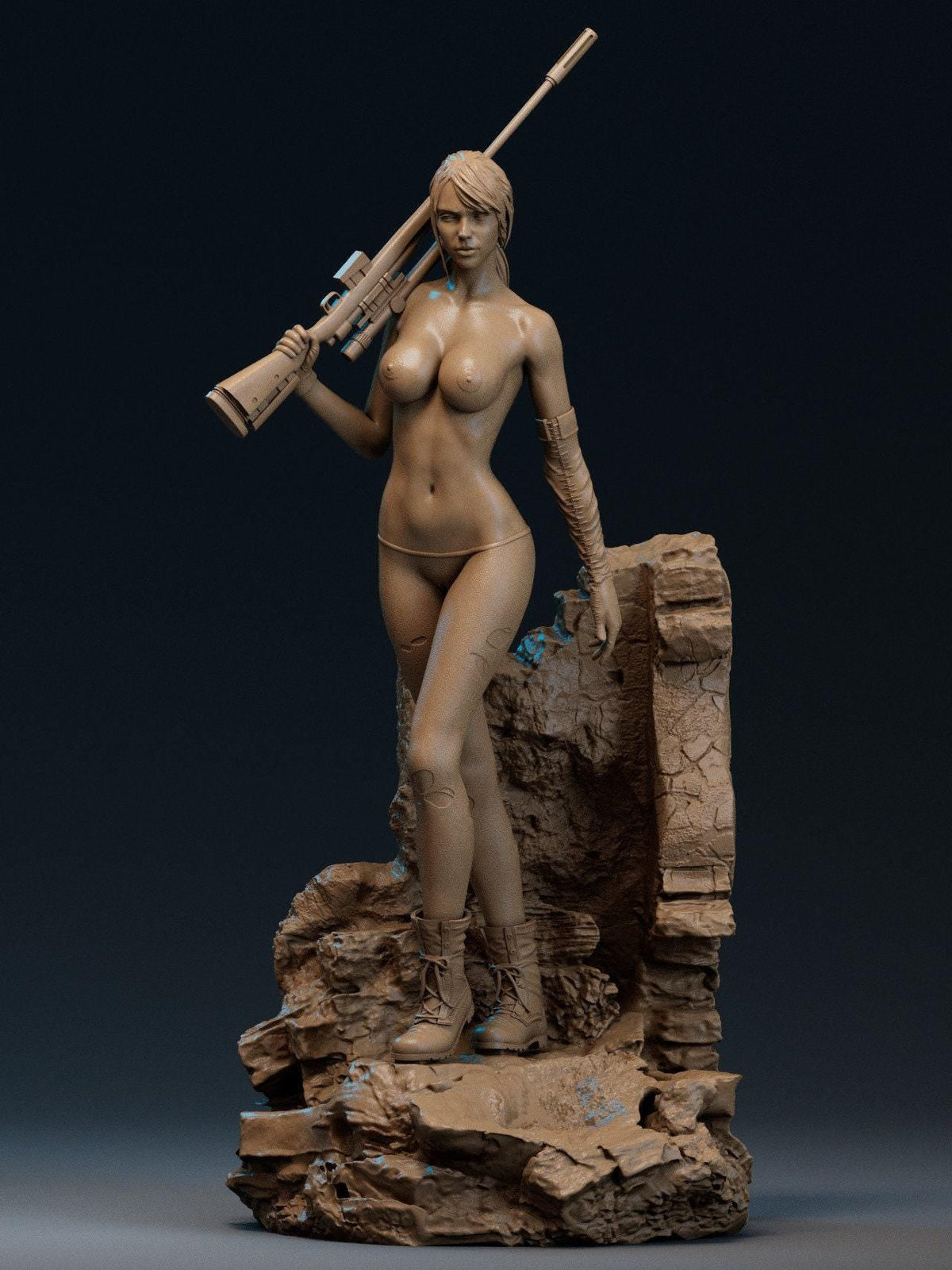 Quiet Metal Gear NSFW 3D Printed Statue – Mature Military Sci-Fi Resin Collectible, Made to Order for Adult Collectors