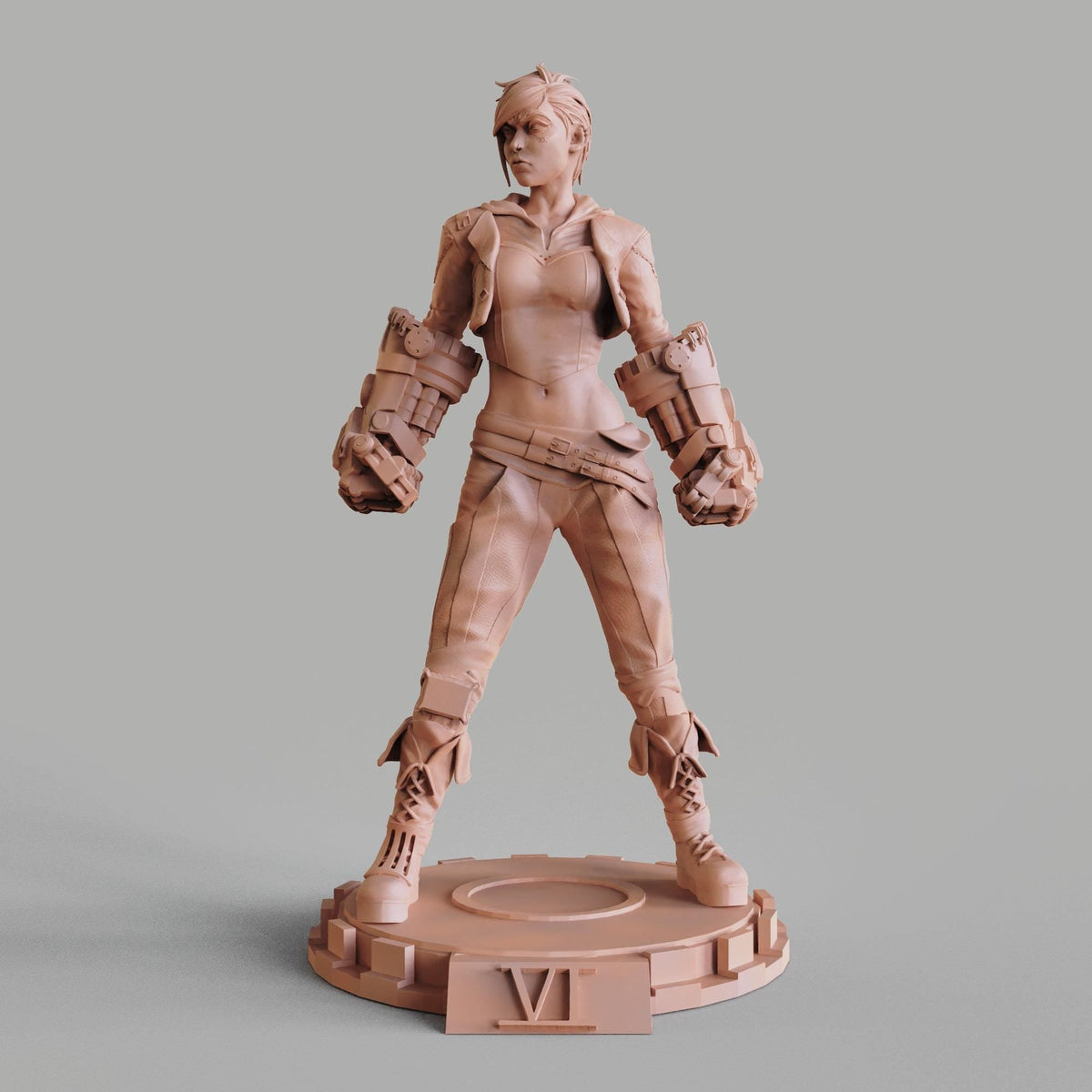 Arcane Vi NSFW 3D Printed Statue – Mature Zaunite Brawler Resin Collectible, Made to Order for Adult Collectors & Fans