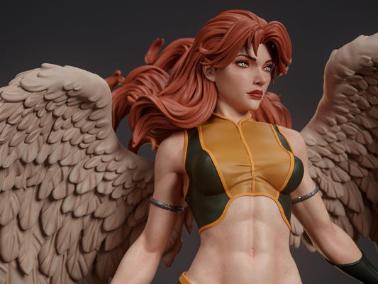 HawkGirl Hand-Painted 3D Resin Statue: Exquisite DC Collectible, Optional NSFW Version for Adult Collectors – Limited Detail