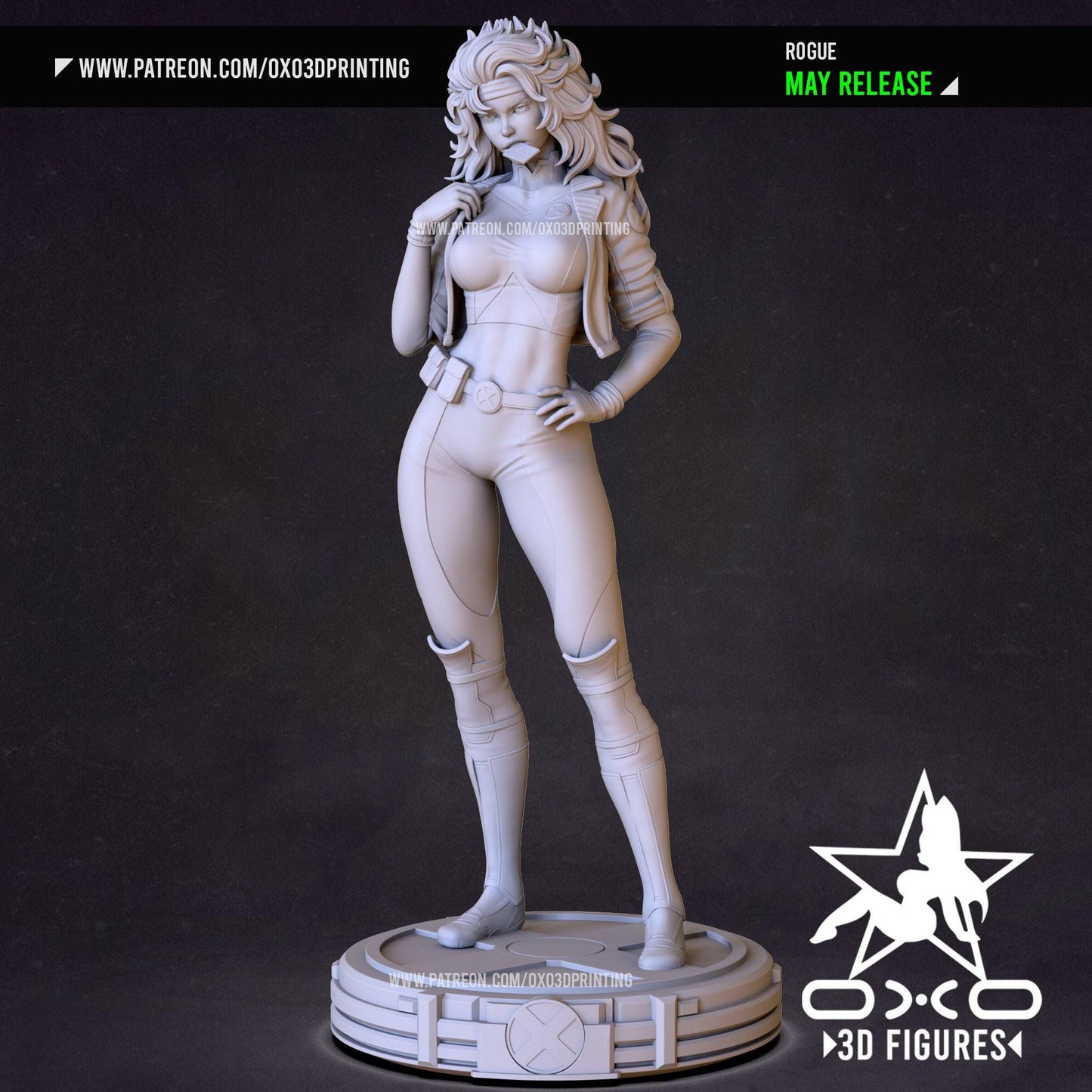 Rogue 3D Printed Statue: Iconic X-Men Mutant Collectible