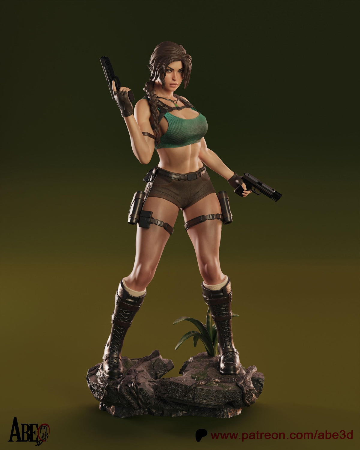 Lara Croft NSFW 3D Printed Statue – Mature Tomb Raider Resin Collectible, Made to Order for Adult Collectors & Fans