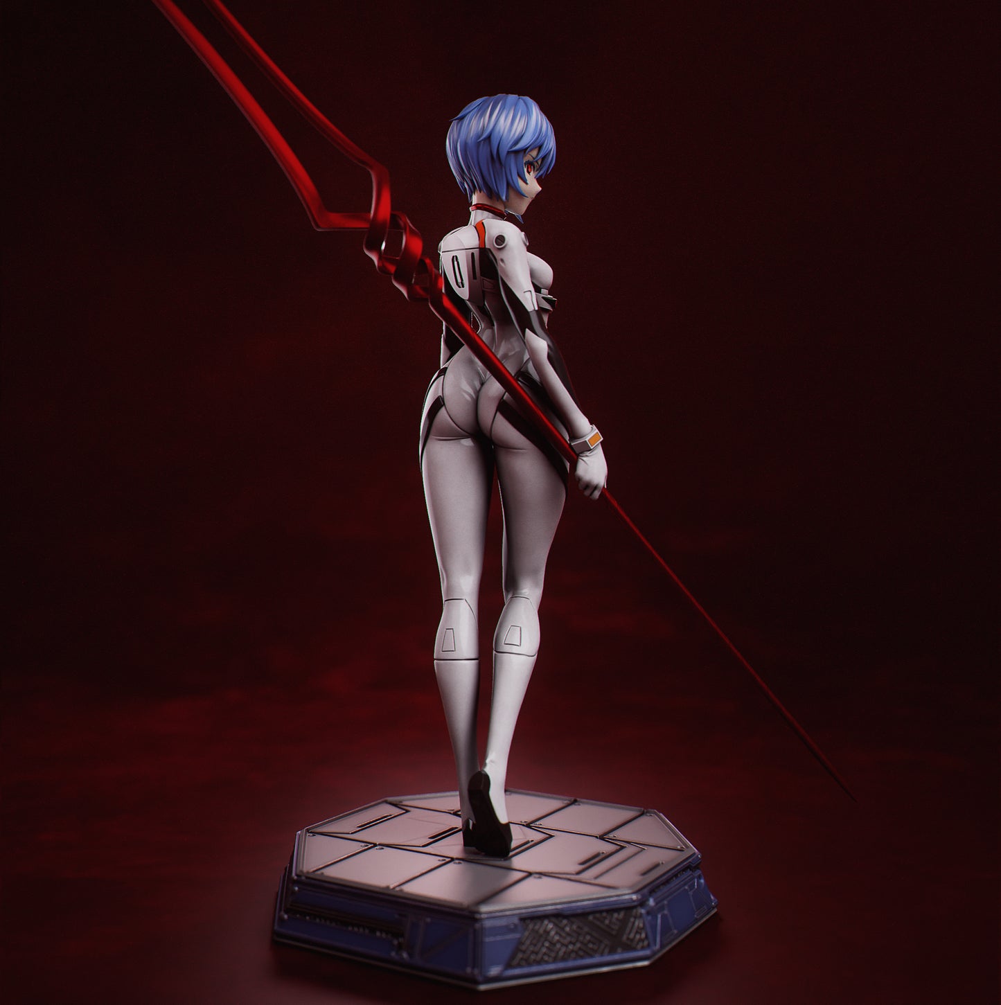 Hand-Painted Rei Ayanami Statue – Neon Genesis Evangelion 3D Printed Collectible, Adult Display Figure
