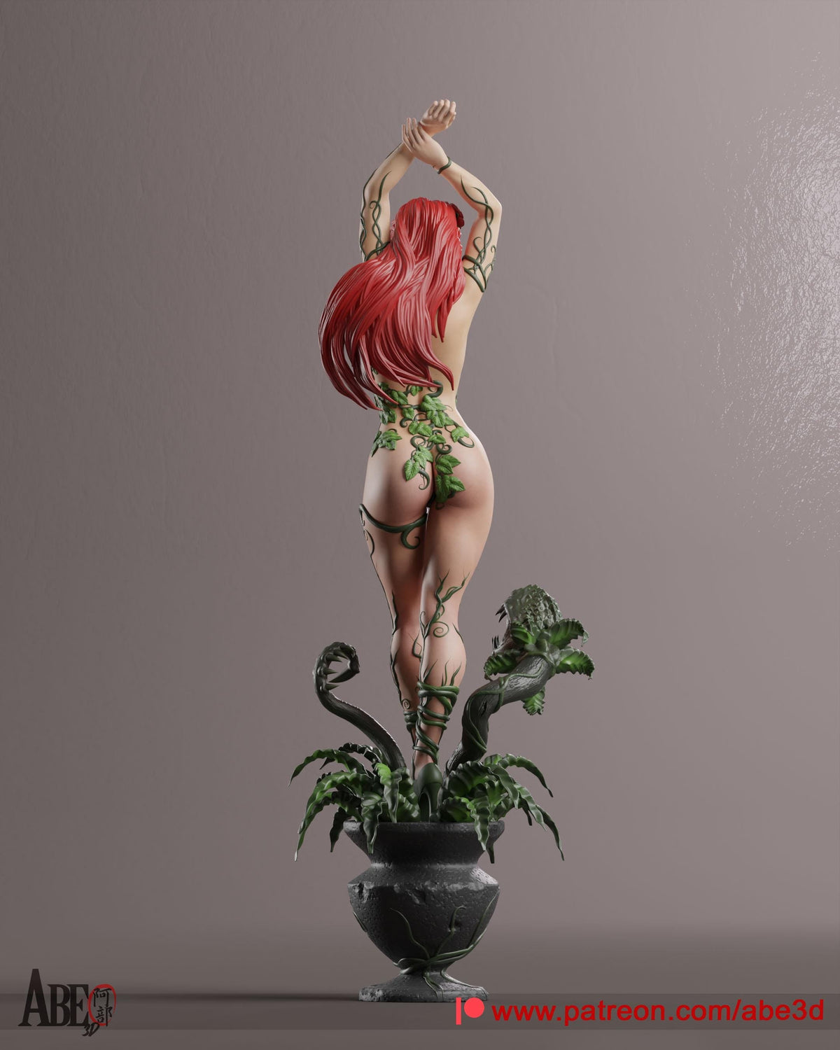 Poison Ivy NSFW 3D Printed Statue – Mature DC Anti-Heroine Resin Collectible, Made to Order for Adult Collectors & Fans
