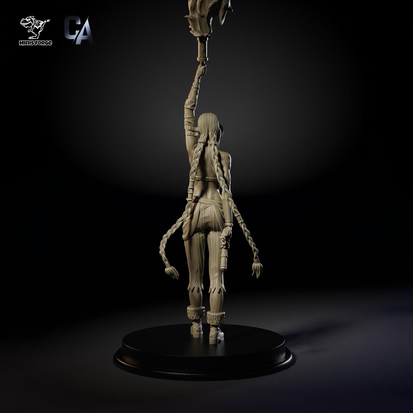 Jinx with Flare Arcane Collectible Resin Statue – Painted or Unpainted 3D Printed Model Kits for League of Legends Fans