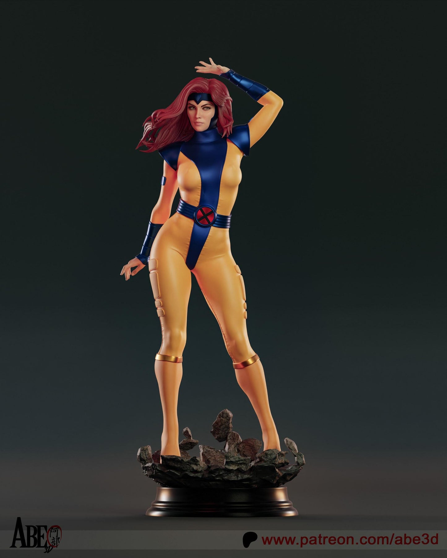 Jean Gray 3D Print Collectible Miniature Statue Figure NSFW Pin Up Painted