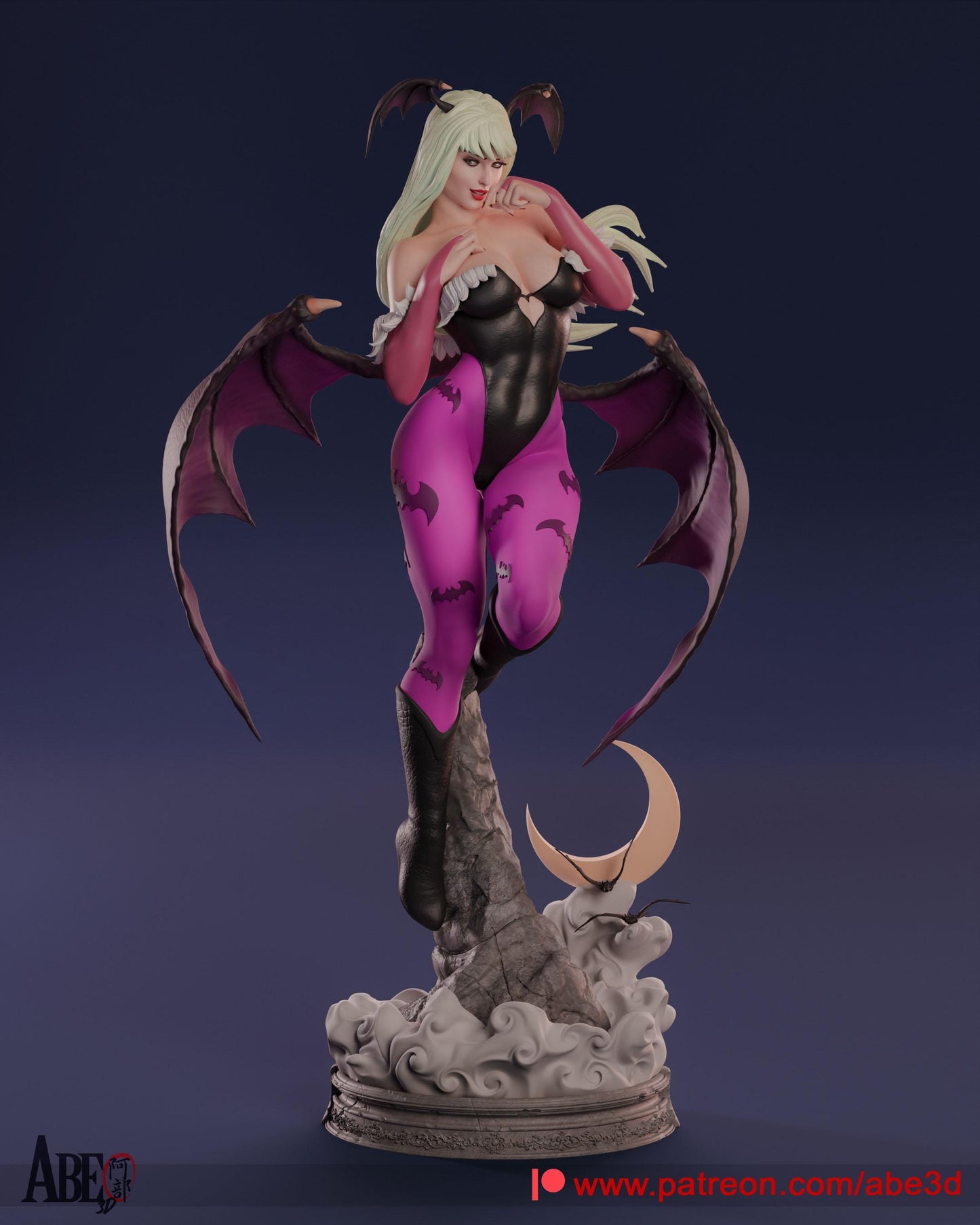 Exclusive Morrigan Aensland 3D Printed Statue | Darkstalkers NSFW Collectible | Hand-Painted Resin Figure